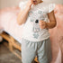 Girls summer pajama set koala t-shirt + Grey shorts